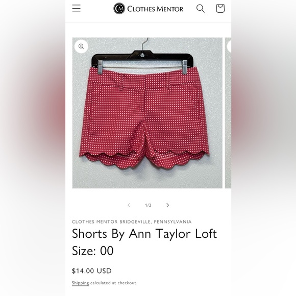 Ann Taylor Signature scallop edges white polka dots woman’s shorts Size 8 - Picture 15 of 16